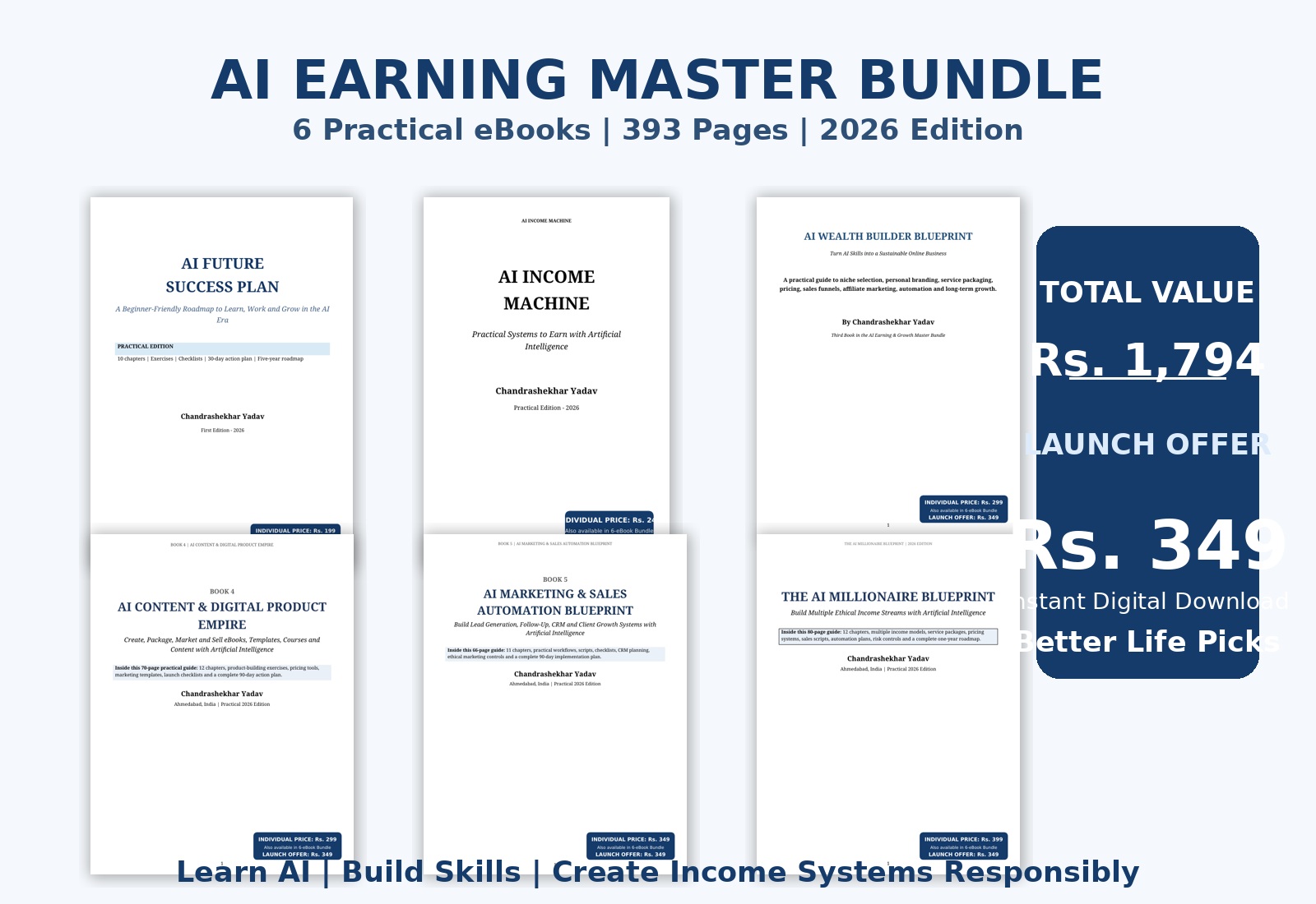AI Earning Master Bundle – 6 Practical eBooks