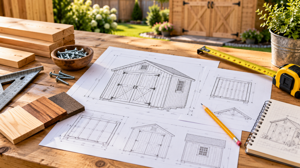 DIY shed blueprints and woodworking tools